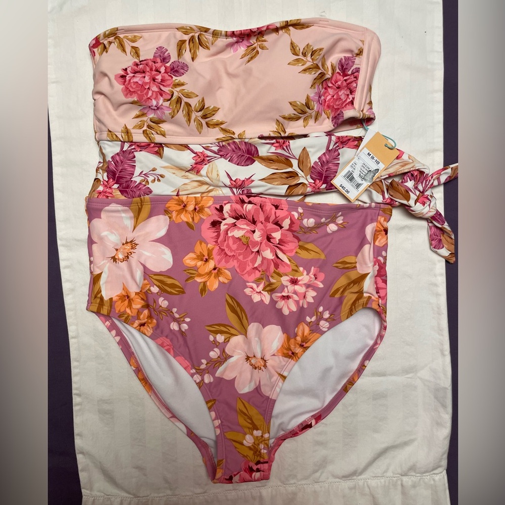 Women's Garden Floral Print Full Coverage One Piece Swimsuit - Kona Sol